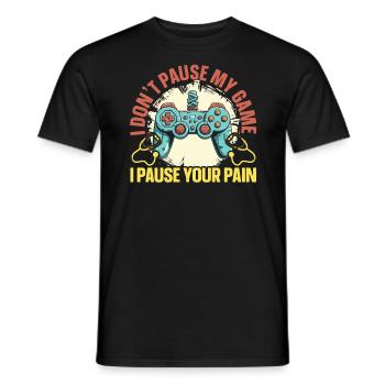 Gamer Nurse Video Game Player Gaming Nursing - Men's T-Shirt - black - Front - AI Model Male 178 light (178cm)