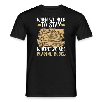 Buchliebhaber Bücherwurm Lesen Bibliothekarische Ausbildung - Männer T-Shirt - Schwarz - Vorne - AI Model Male 178 light (178cm)