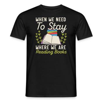 Buchliebhaber Bücherwurm Lesen Bibliothekarische Ausbildung - Männer T-Shirt - Schwarz - Vorne - AI Model Male 178 light (178cm)