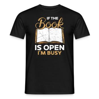 Book Lover Bookworm Reading Librarian Education - Men's T-Shirt - black - Front - AI Model Male 178 light (178cm)