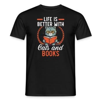 Book Lover Bookworm Reading Bibliothaire Education - T-shirt homme - noir - Devant - AI Model Male 178 light (178cm)