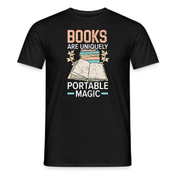 Book Lover Bookworm Reading Librarian Education - Men's T-Shirt - black - Front - AI Model Male 178 light (178cm)