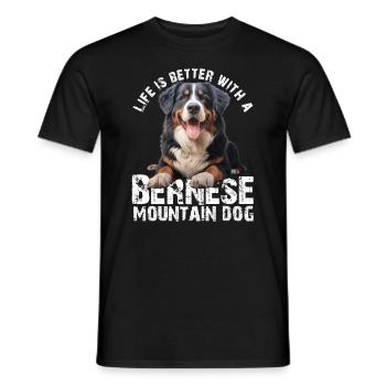 Bouvier bernois - T-shirt homme - noir - Devant - AI Model Male 178 light (178cm)