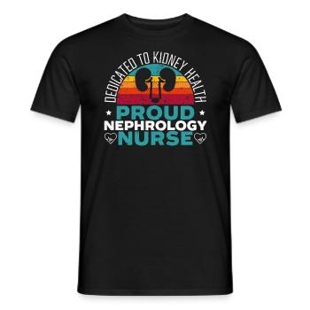 Nephrology Nurse Medical Job Medicine Nursing - Men's T-Shirt - black - Front - AI Model Male 178 light (178cm)