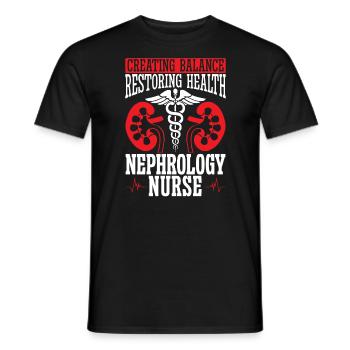 Nephrology Nurse Medical Job Medicine Nursing - Men's T-Shirt - black - Front - AI Model Male 178 light (178cm)