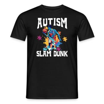 Autisme Basketball Autism Warrior Basketteur - T-shirt homme - noir - Devant - AI Model Male 178 light (178cm)