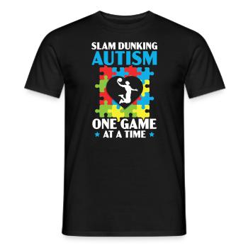 Autisme Basketball Autism Warrior Basketteur - T-shirt homme - noir - Devant - AI Model Male 178 light (178cm)