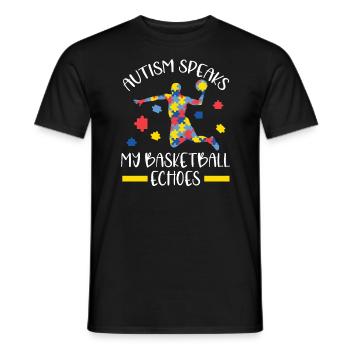 Autisme Basketball Autism Warrior Basketteur - T-shirt homme - noir - Devant - AI Model Male 178 light (178cm)