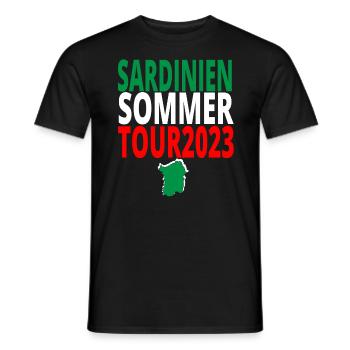 Sardinia Tour 2023 Holiday T-Shirt Summer - Men's T-Shirt - black - Front - AI Model Male 178 light (178cm)