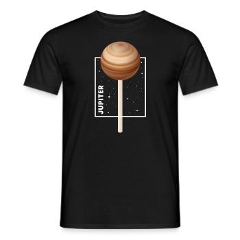 Jupiter Lollipop Planète Espace - T-shirt homme - noir - Devant - AI Model Male 178 light (178cm)