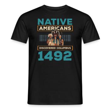 Journée des Amérindiens autochtones - T-shirt homme - noir - Devant - AI Model Male 178 light (178cm)