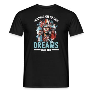 Journée des Amérindiens autochtones - T-shirt homme - noir - Devant - AI Model Male 178 light (178cm)