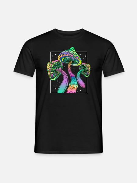 Psychedelic Fungi Festival EDM Musik - Mænd T-shirt - sort
