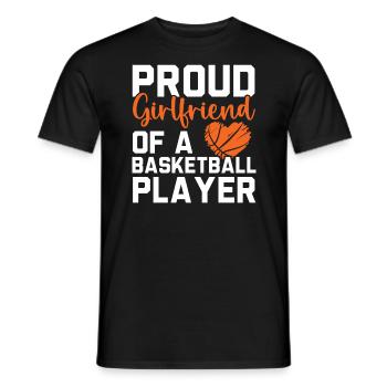 Basketball Girlfriend Love Couple Relationship - T-shirt homme - noir - Devant - AI Model Male 178 light (178cm)
