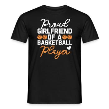Basketball Girlfriend Love Couple Relationship - T-shirt homme - noir - Devant - AI Model Male 178 light (178cm)
