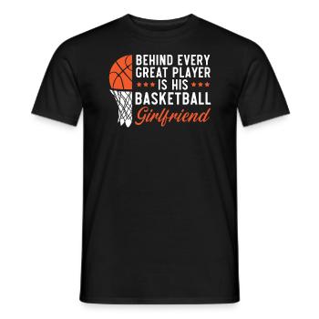 Basketball Girlfriend Love Couple Relationship - T-shirt homme - noir - Devant - AI Model Male 178 light (178cm)