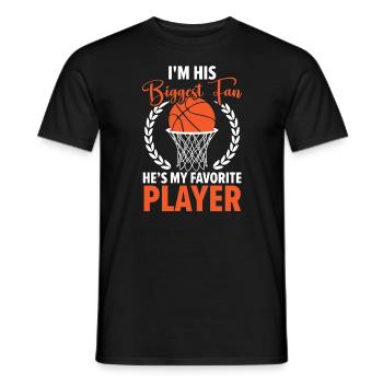 Basketball Girlfriend Love Couple Relationship - T-shirt homme - noir - Devant - AI Model Male 178 light (178cm)