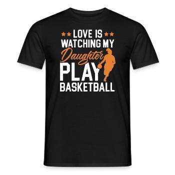 Daughter Basketball Sport Basketball Dad Mom - Men's T-Shirt - black - Front - AI Model Male 178 light (178cm)