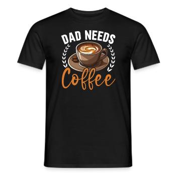 Papa Kaffeetrinker Koffein Papa Vatertag - Männer T-Shirt - Schwarz - Vorne - AI Model Male 178 light (178cm)