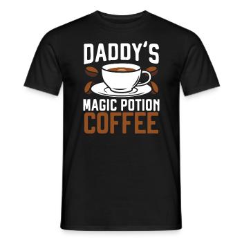 Papa Kaffeetrinker Koffein Papa Vatertag - Männer T-Shirt - Schwarz - Vorne - AI Model Male 178 light (178cm)