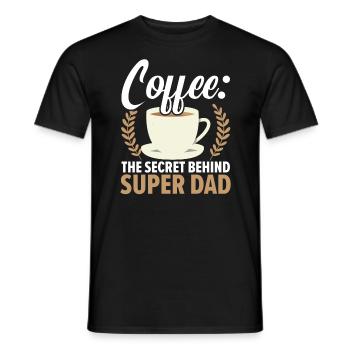 Dad Coffee Drinker Caffeine Daddy Fathers Day - Men's T-Shirt - black - Front - AI Model Male 178 light (178cm)