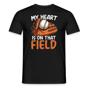 Baseball-Freundin Sportliebhaber Baseball-Fan - Männer T-Shirt - Schwarz - Vorne - AI Model Male 178 light (178cm)