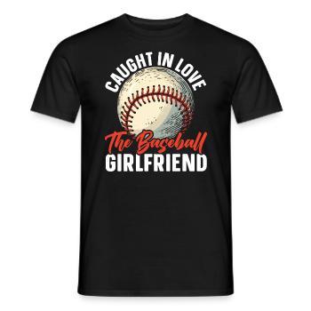 Baseball-Freundin Sportliebhaber Baseball-Fan - Männer T-Shirt - Schwarz - Vorne - AI Model Male 178 light (178cm)