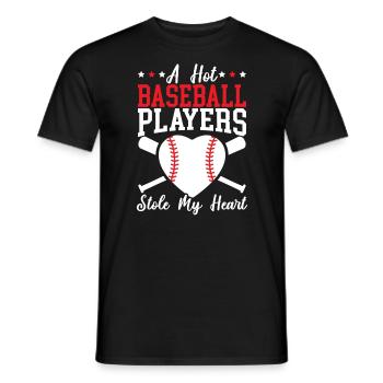 Baseball-Freundin Sportliebhaber Baseball-Fan - Männer T-Shirt - Schwarz - Vorne - AI Model Male 178 light (178cm)