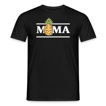 Pineapple Mom Hello Summer Motherhood Mothers Day - Men's T-Shirt - black - Front - AI Model Male 178 light (178cm)