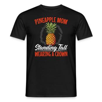 Pineapple Mom Hello Summer Motherhood Mothers Day - Men's T-Shirt - black - Front - AI Model Male 178 light (178cm)