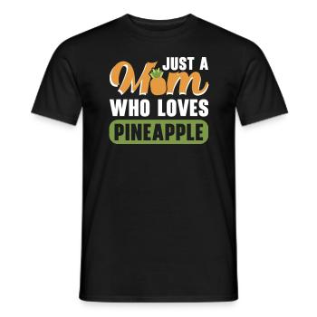 Pineapple Mom Hello Summer Motherhood Mothers Day - Men's T-Shirt - black - Front - AI Model Male 178 light (178cm)