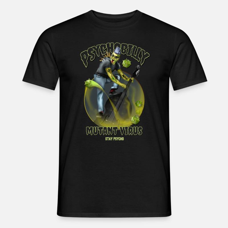Psychobilly-Mutanten-Virus - Männer T-Shirt - Schwarz