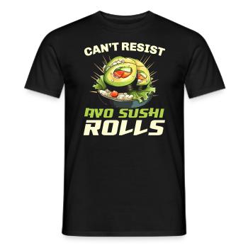 Avocado Sushi Roll Nigiri Avocado Fruit Guacamole - Men's T-Shirt - black - Front - AI Model Male 178 light (178cm)