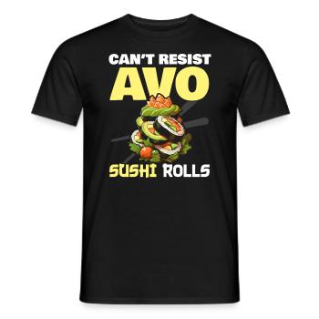 Avocado Sushi Rolle Nigiri Avocado Frucht Guacamole - Männer T-Shirt - Schwarz - Vorne - AI Model Male 178 light (178cm)