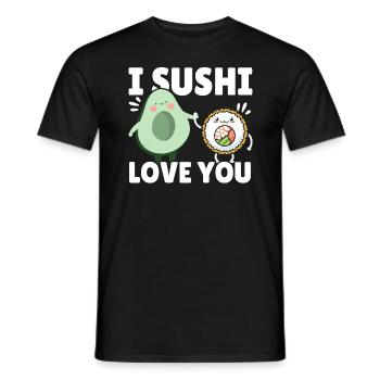 Avocado Sushi Roll Nigiri Avocado Fruit Guacamole - Men's T-Shirt - black - Front - AI Model Male 178 light (178cm)