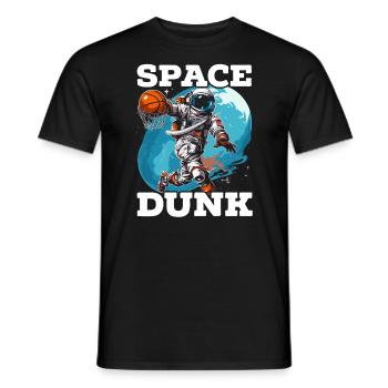 Astronaut Basketball Outerspace Basketball Player - Men's T-Shirt - black - Front - AI Model Male 178 light (178cm)