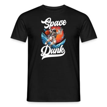Astronaut Basketball Outerspace Basketball Player - Men's T-Shirt - black - Front - AI Model Male 178 light (178cm)