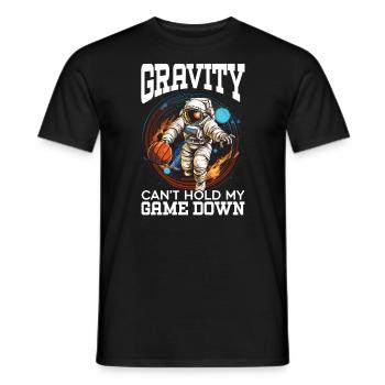 Astronaut Basketball Outerspace Basketball Player - Men's T-Shirt - black - Front - AI Model Male 178 light (178cm)