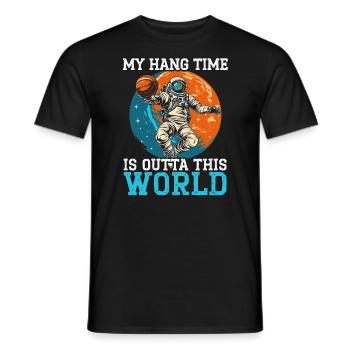 Astronaut Basketball Outerspace Basketball Player - Men's T-Shirt - black - Front - AI Model Male 178 light (178cm)