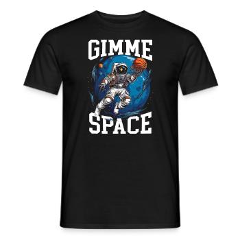 Astronaut Basketball Outerspace Basketball Player - Men's T-Shirt - black - Front - AI Model Male 178 light (178cm)