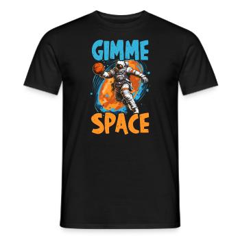 Astronaut Basketball Outerspace Basketball Player - Men's T-Shirt - black - Front - AI Model Male 178 light (178cm)