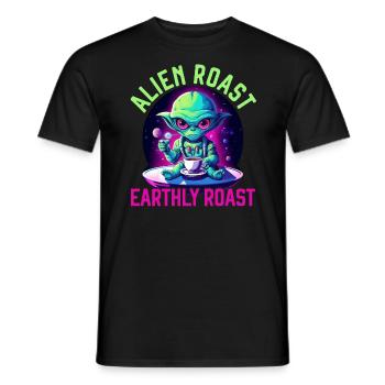Außerirdischer Kaffeeliebhaber Koffein UFO Außerirdisch - Männer T-Shirt - Schwarz - Vorne - AI Model Male 178 light (178cm)