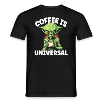Außerirdischer Kaffeeliebhaber Koffein UFO Außerirdisch - Männer T-Shirt - Schwarz - Vorne - AI Model Male 178 light (178cm)