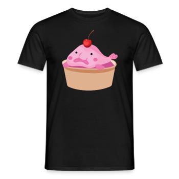 Blob Cupcake Blobfish Poisson Mer - T-shirt homme - noir - Devant - AI Model Male 178 light (178cm)