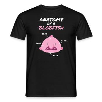 Anatomy Of A Blobfish Blob Fisch Meer - Männer T-Shirt - Schwarz - Vorne - AI Model Male 178 light (178cm)