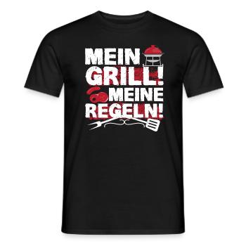 Grillen Grillmeister Mein Grill meine Regeln - Männer T-Shirt - Schwarz - Vorne - AI Model Male 178 light (178cm)