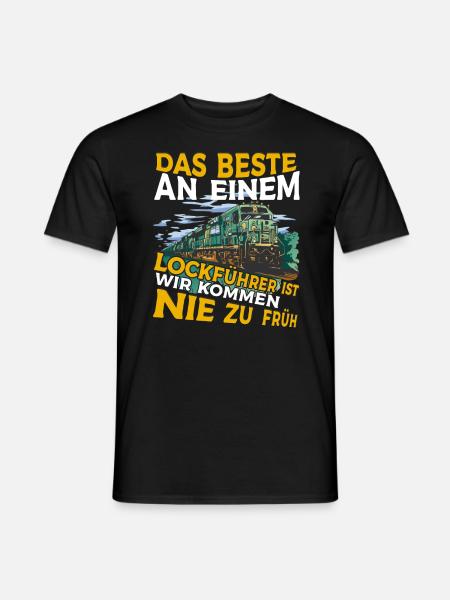 Lockführer Eisenbahn - Männer T-Shirt - Schwarz