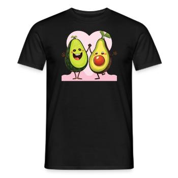 Avocado Couple Relationship Avocado Fruit Guac - Men's T-Shirt - black - Front - AI Model Male 178 light (178cm)