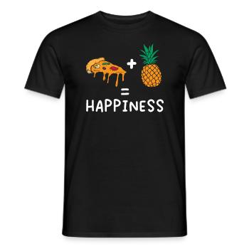 Pizza And Pineapple Tropical Fruit Pizza Eater - Men's T-Shirt - black - Front - AI Model Male 178 light (178cm)