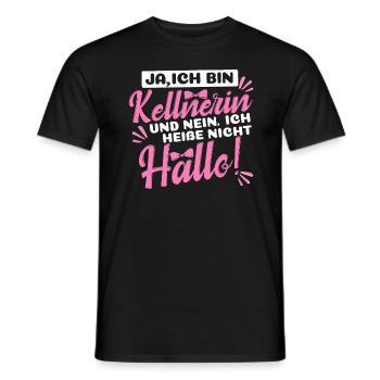 Kellnerin Restaurantfachfrau Gastronomie - Männer T-Shirt - Schwarz - Vorne - AI Model Male 178 light (178cm)